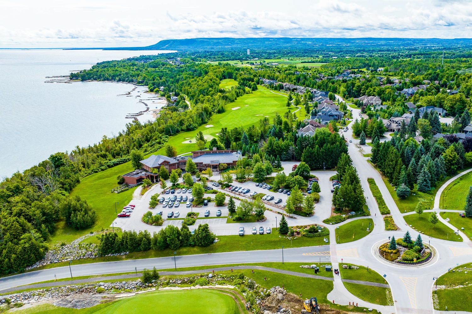 Aerial view of the Lodge at Lora Bay